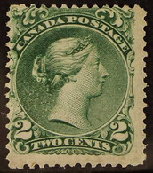 1868-90 2c Deep Green Large Queen, SG 57, Unused No Gum, Centred To Upper Left, Fresh.. For More Images, Please Visit Ht - Altri & Non Classificati