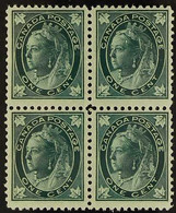 1897-98 1c Blue-green "Maple Leaf" Definitive, SG 143 Or Unitrade 67, Very Fine Never Hinged Mint BLOCK OF FOUR. (4 Stam - Altri & Non Classificati