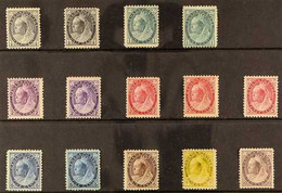 1898-1902 QV VFM COLLECTION Presented On A Stock Card That Includes A Shaded Range Of Values To 10c (set Less 8c), Many  - Altri & Non Classificati