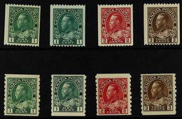 1912-21 COIL STAMPS All Different Fine Mint Selection Comprising Perf 12 X Imperf Set Of Four, Plus Imperf X Perf 8 1c ( - Altri & Non Classificati