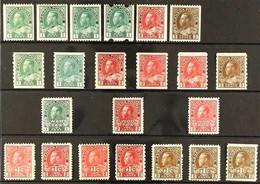 1912-21 PERF & COIL COLLECTION An Extensive, ALL DIFFERENT Collection On A Stock Card That Includes 1912 Coils Including - Altri & Non Classificati