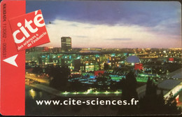 FRANCE  -  Cinécartes  -  Code Barre -  Cité Des Sciences - La Géode (carton) - Bioscoopkaarten