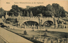 Metz * Kaiser Wilhelm Brunnen An Der Esplanade * Jardin Parc - Metz