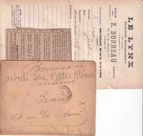 1897 - ENVELOPPE Avec RARE CACHET DISTRIBUTION SERVICE NATIONAL De PARIS - PORTEUR SPECIAL - Frankobriefe