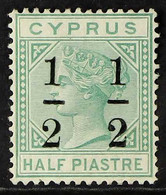 1886 "½" On ½d Emerald-green, Watermark Crown CA, SG 27, Fine Unused Without Gum. For More Images, Please Visit Http://w - Other & Unclassified