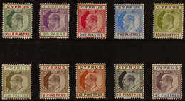 1902-04 Watermark Crown CA Complete Definitive Set, SG 50/59, Mint, Mostly Very Fine Incl The 4pi, 12pi, And 45pi. (10 S - Other & Unclassified