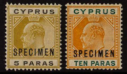 1904-10 5pa And 10pa Overprinted "SPECIMEN", SG 60/61s, Fine Mint, Seldom Seen. (2 Stamps) For More Images, Please Visit - Altri & Non Classificati