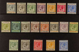 1924-28 Watermark Multi Script CA Definitive Set Complete To 90pi, SG 103/117 Plus 118/122, Mint, Mostly Fine With Lovel - Other & Unclassified