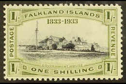 1933 1s Black & Olive Green, SG 134, Very Fine Mint For More Images, Please Visit Http://www.sandafayre.com/itemdetails. - Falkland