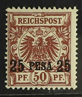 GERMAN EAST AFRICA 1893 25p On 50pf Pale Red-brown Surcharge 17½mm Long (Michel 5 IIb, SG 6a), Fine Mint, Fresh. For Mor - Altri & Non Classificati