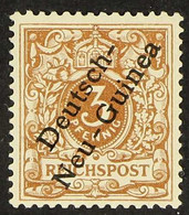 GERMAN NEW GUINEA 1897-9 3pf Bright Brown-ochre, Diagonal Overprint, Michel 1c, Fine Never Hinged Mint. For More Images, - Altri & Non Classificati