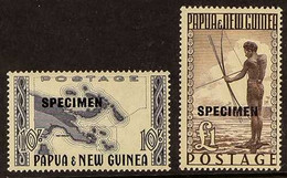 1952 10s And £1 "SPECIMEN" Overprints, SG 14/15s, Never Hinged Mint. (2 Stamps) For More Images, Please Visit Http://www - Papua Nuova Guinea