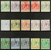 1922-31 Wmk Mult Script CA Set, SG 39/52, Fine, Fresh Mint (15 Stamps). For More Images, Please Visit Http://www.sandafa - Isole Salomone (...-1978)