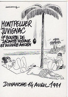 Illustrateur LASSALVY - 9eme BOURSE De La CARTE POSTALE, MONTPELLIER JUVIGNAC 14 AVRIL 1991 - Lassalvy