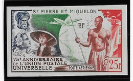 St Pierre Et Miquelon Poste Aérienne N°21 - Non Dentelé  - Neuf * Avec Charnière - TB - Imperforates, Proofs & Errors