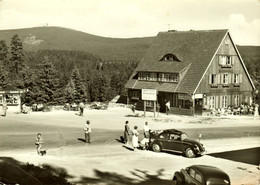 TORFHAUS Bei Altenau Schulenberg Clausthal-Zellerfeld 1960 " Ausladende Personen+ VW-Käfer Vor Sporthotel Brockenblick" - Clausthal-Zellerfeld