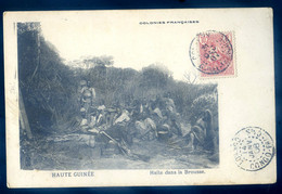 Delcampe - Cpa De Guinée Française - Haute Guinée Halte Dans La Brousse  SPT21-57 - Französisch-Guinea