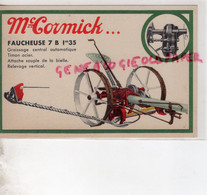 MC CORMICK - TRACTEUR  TRACTEURS FAUCHEUSE 7 B 1 M35 - Tractors