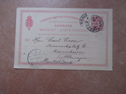 1894 BREVKORT Carte Postale 10 Viaggiato Timbro Arrivo CARTOLINA POSTALE - Briefe U. Dokumente