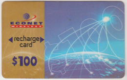 ZIMBABWE - Recharge Card, Econet Wireless Mobile Refill Z$100, Exp.date  30/09/1999, Used - Simbabwe