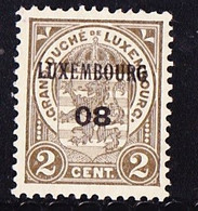 Luxembourg 1908 Prifix Nr. 56 - Préoblitérés