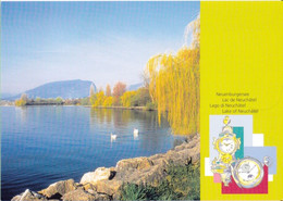 Schweiz Suisse 2002: Neuenburger See (Uhren) Lac De Neuchâtel (Pendule) CPI Entier / Bild-PK Mit ET-o BERN 12.3.2002 - Horlogerie