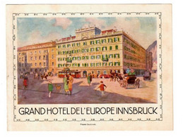 GRAND HOTEL EUROPA INNSBRUCK (1936) - Adesivi Di Alberghi
