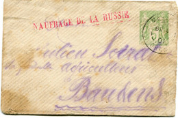 FRANCE ENTIER POSTAL AVEC CACHET " NAUFRAGE DE LA RUSSIE " DEPART ? ?-?-01 ORAN POUR L'ALGERIE - Ramppost