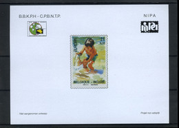 België NA13-V - NIPA 2004 - Europa 2001 - Water - L'eau - BBKPH - NIPA - 2004 - Open "O" In Europa - "O" Ouvert - Errors (Catalogue COB)