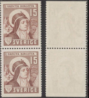 RELIGION HOLY MEN ST SAINT SANTA BIRGITTA BRIDGET BRIGIDA SWEDEN SUEDE SCHWEDEN 1941 Mi 288 Do/Du FACIT 335 BB MNH - Theologians