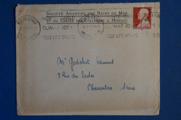 AH14 PRINCIPAUTE MONACO  BELLE LETTRE  1948   MONTE CARLO  POUR CHARENTON  PARIS FRANCE+PAIRES DE TP+ AFF.INTERESSANT . - Storia Postale