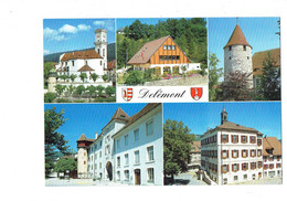 Cpm - Delémont - Ville En Suisse - église St Marcel Auberge De Jeunesse Tour Hotel De Ville - 28-76 Jeanneret - Delémont