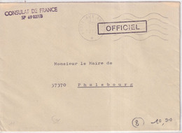 1972 - POSTE AUX ARMEES - ENVELOPPE "OFFICIEL" Du CONSULAT DE FRANCE Au SP 69027/B (ALLEMAGNE) => PHALSBOURG (MOSELLE) - Militaire Stempels Vanaf 1900 (buiten De Oorlog)