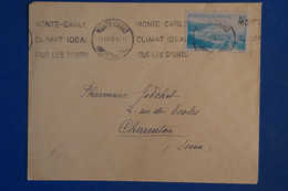 AH14 PRINCIPAUTE MONACO  BELLE LETTRE  1949   MONTE CARLO  POUR CHARENTON  PARIS FRANCE++ AFF.INTERESSANT . - Cartas & Documentos