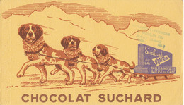 Buvard & Blotting Paper - CHOCOLAT SUCHARD Milka - Chien Saint Bernard Illustration - Cachet Boulangerie Moulin SOUGY - Chocolade En Cacao