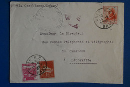 AH14 ALGERIE  BELLE LETTRE   1943 ORAN  POUR LIBREVILLE  CAMEROUN + AFF.INTERESSANT . - Briefe U. Dokumente