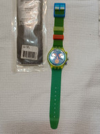 Swatch Watch 1992 Grand Prix Vintage SCJ101 Altamente Rare Chrono TAGG. - Montres Gousset