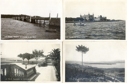 La Toja - Lot De 4 Cartes - Escalera Al Comedor, Puente Acceso Isla, Gran Hotel, Vista General - Pontevedra