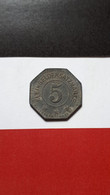 ALLEMAGNE NEUSTADT 1917 5 KLEINGELDERSATZMARKE ETOILE 5 ZINC FRAPPE MEDAILLE - Notgeld