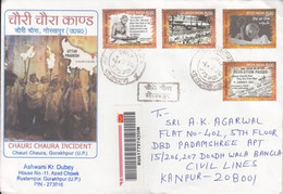 India 2020 Mahatma Gandhi Chauri Chaura Incident Firing By Britishers Speed Post Special Cover  (**) Inde Indien - Storia Postale