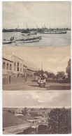 BEIRA 3 Postcard Collection Tramway Sailing Harbor Town View - Mozambique - Portugiesisches Mosambik Vintage - Mozambique