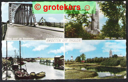 THOLEN Groeten Uit 4-luik 1968 Ed: Fa. C. Dieleman, Tholen - Tholen