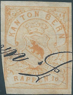 Svizzera - Switzerland - Schweiz - Suisse,CANTON BERN ,10 Rappen,Revenue Stamp Local Tax,Used Imperforated - 1843-1852 Federale & Kantonnale Postzegels