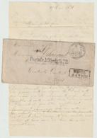 247p - Pli De Prisonnier WESEL Pour PARIS - 4 Avril 1871 - Avec Correspondance Du 29 Mars 71 - - Krieg 1870