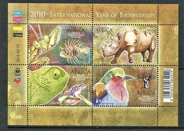 274 AFRIQUE DU SUD 2010 - Yvert 1491/94 - Mante Rhinoceros Cameleon Oiseau - Neuf ** (MNH) Sans Charniere - Ongebruikt