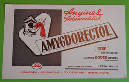 Buvard 324 - Laboratoire Lerta - AMYGDORECTOL - Oiseau - Etat D'usage : Voir Photos- 22.5x14 Cm Environ - Année 1960 - Produits Pharmaceutiques