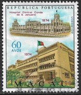 Macau Macao – 1974 Hospital 60 Avos Used Stamp - Gebruikt