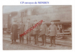 MINDEN-?-1917-LOKOMOTIVE-Locomotive-TRAIN-ZUG-CARTE PHOTO-Guerre 14-18-1 WK-Deutschland- - Minden