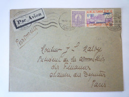 2021 - 4099  Enveloppe Au Départ De TUNIS R.P. à Destination De PARIS  1938   XXX - Poste Aérienne