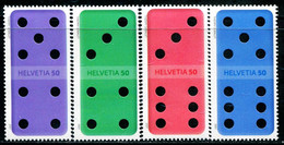 XG1640 Swiss 2021 Domino Hollow Stamp 4V MNH - Nuovi